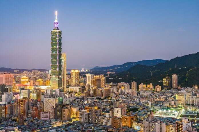 Beautiful architecture building taipei city