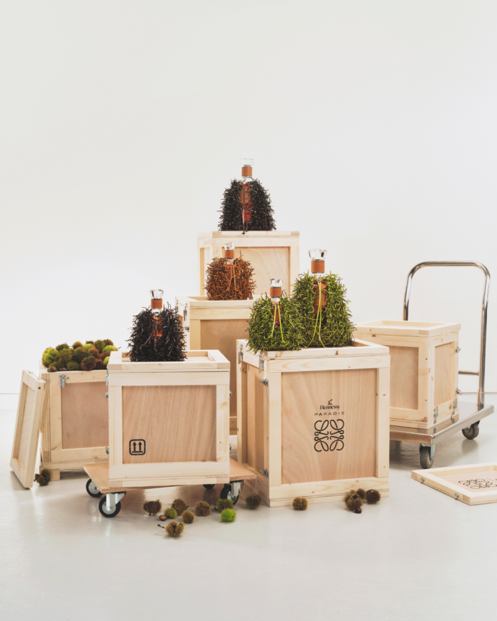 軒尼詩百樂廷 × LOEWE：以工藝與奢華的破格對話重塑干邑藝術典藏 軒尼詩與時尚品牌LOEWE的首次合作，探索限量版和臻品傑作手工皮革干邑瓶