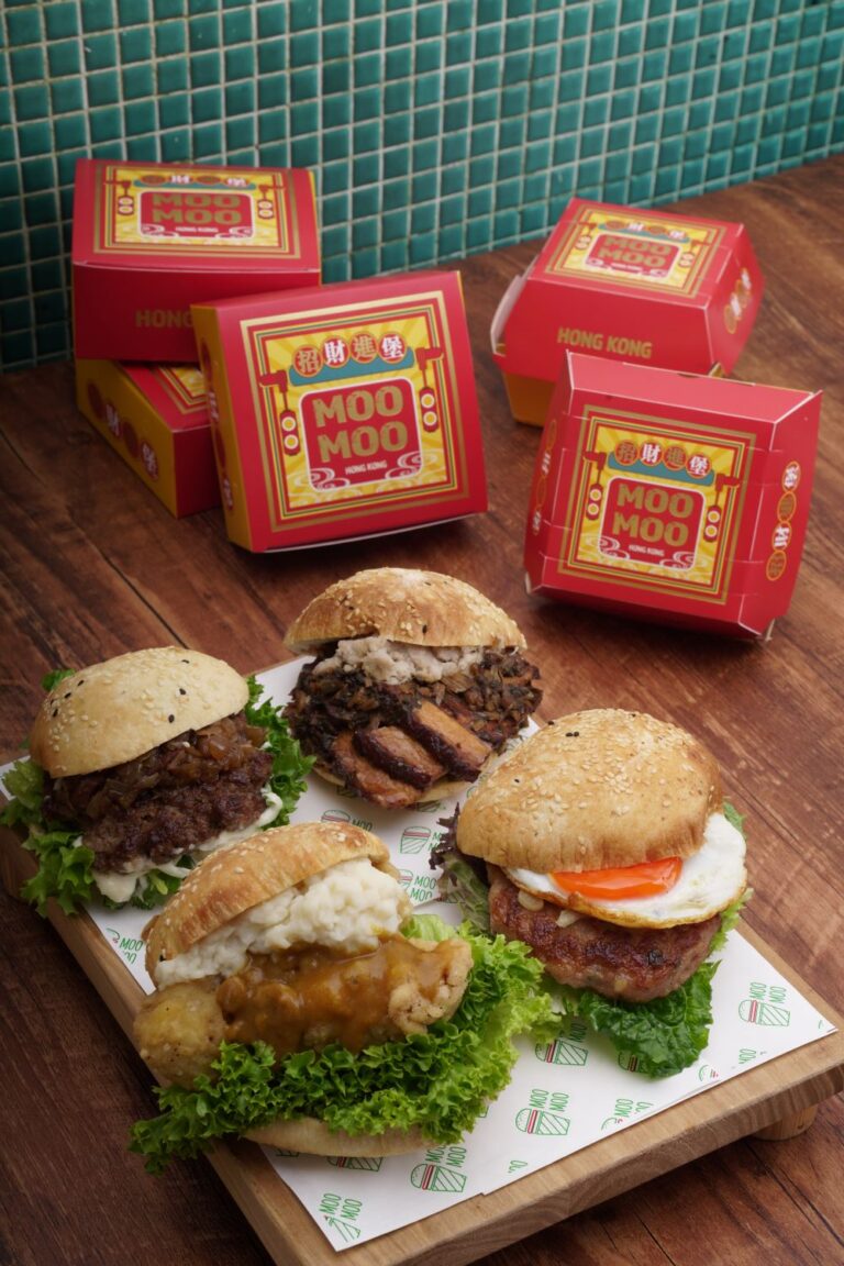 觀塘手工漢堡店《Moo Moo Burger》新年呈獻 首創「招財進堡」港式漢堡系列 還原梅菜扣肉配芋泥、藤椒麻香牛堡 每日鮮烘自家製包 演繹地道香港味道