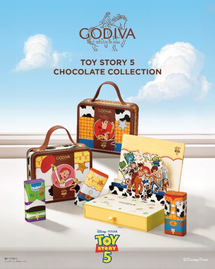 GODIVA聯乘《反斗奇兵5》全新推出GODIVA x TOY STORY 5系列 翠絲、胡迪、巴斯三大角色與GODIVA經典濃醇滋味融匯聯乘 6月於香港全線GODIVA專門店、各大便利店及超市發售